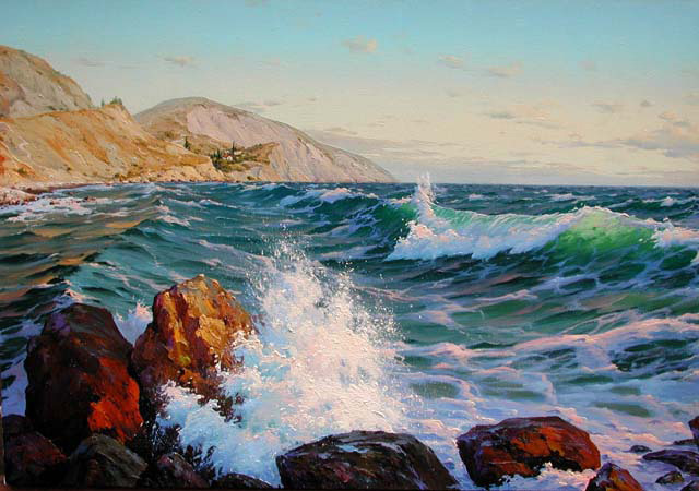 俄罗斯画家sergey grigorash的海景油画欣赏    枫荣室内配画艺术网