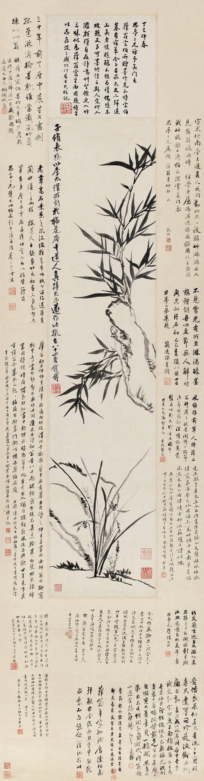 清 钱载《兰竹图 嘉德2012春拍 成交价126.5万元